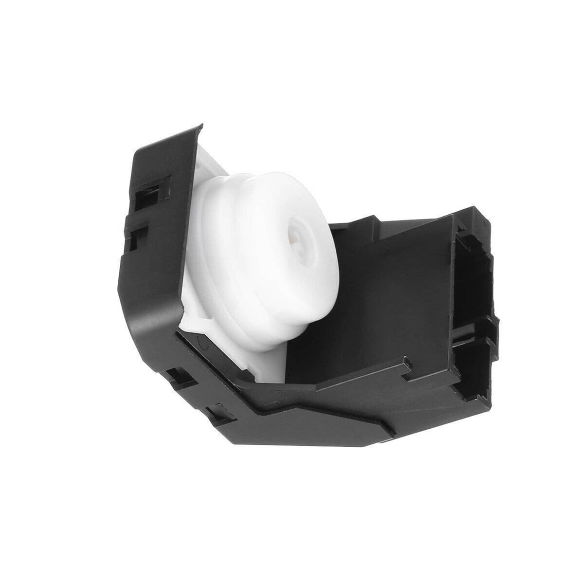 Ignition switch module angled view with white actuator in black frame