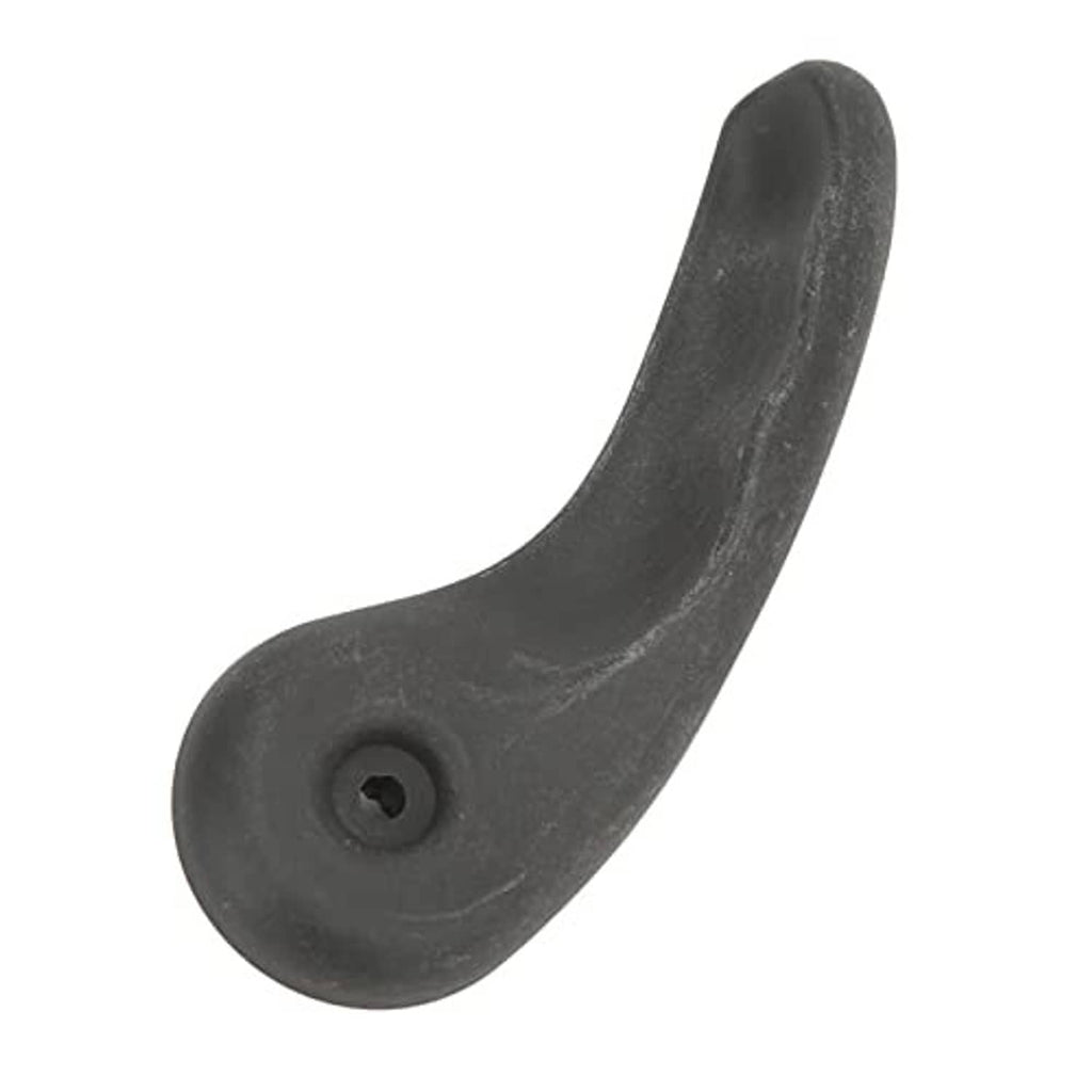 Black seat recliner lever handle with round mounting hole