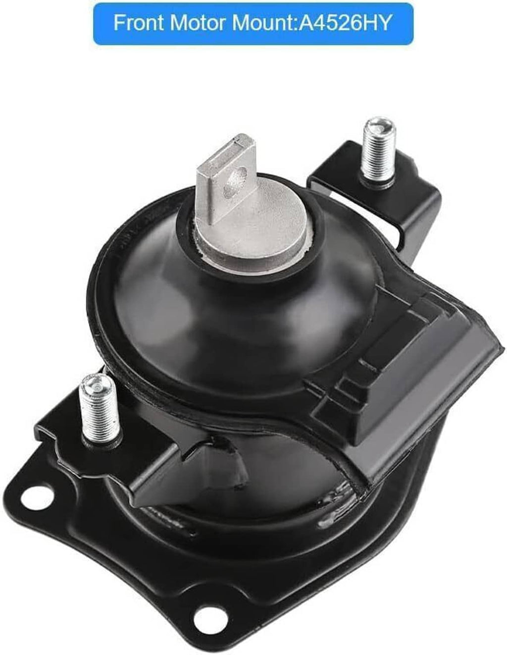 Front motor mount with black rubber bushing, metal top stud, and mounting bracket