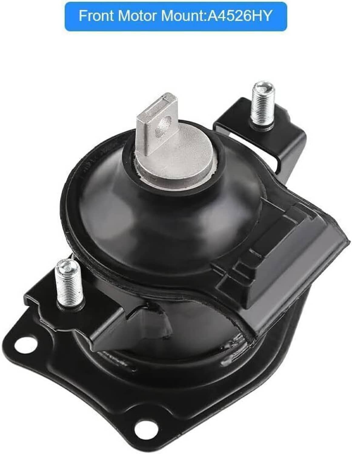 Front motor mount with black rubber bushing, metal top stud, and mounting bracket