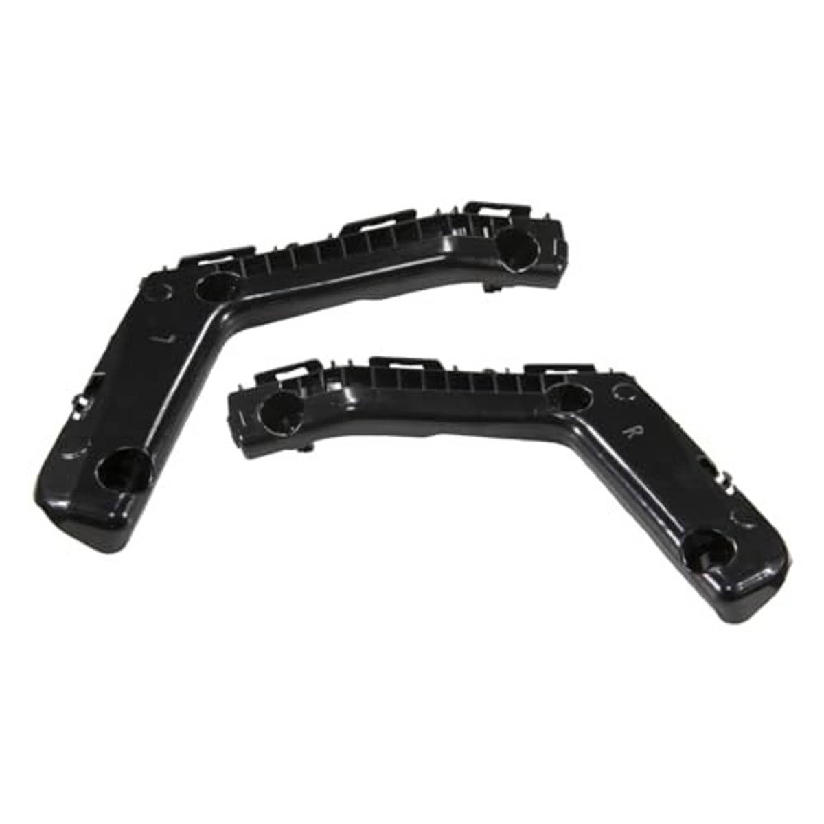 Front bumper bracket, black plastic curved bar with mounting points and tabs