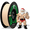 PLA filament spool with skin-beige filament on black reel