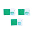 Expanding woven dental floss multipack in mint, with three sealed pouches and boxes