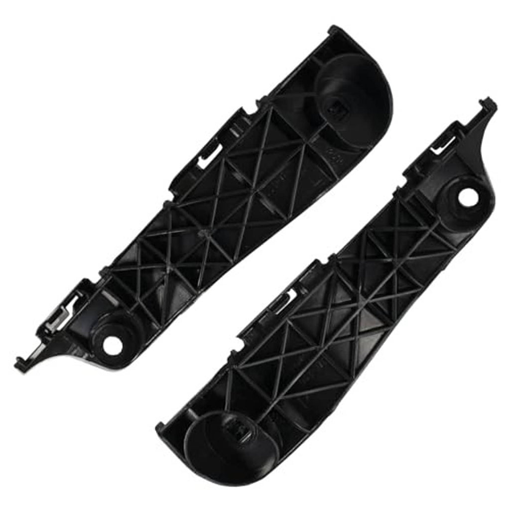 Front bumper bracket supports in black plastic, two-piece left and right, with circular caps