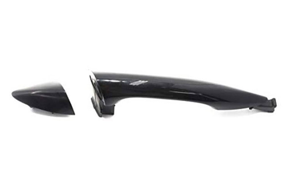 Primed black front passenger exterior door handle with end caps and mounting points