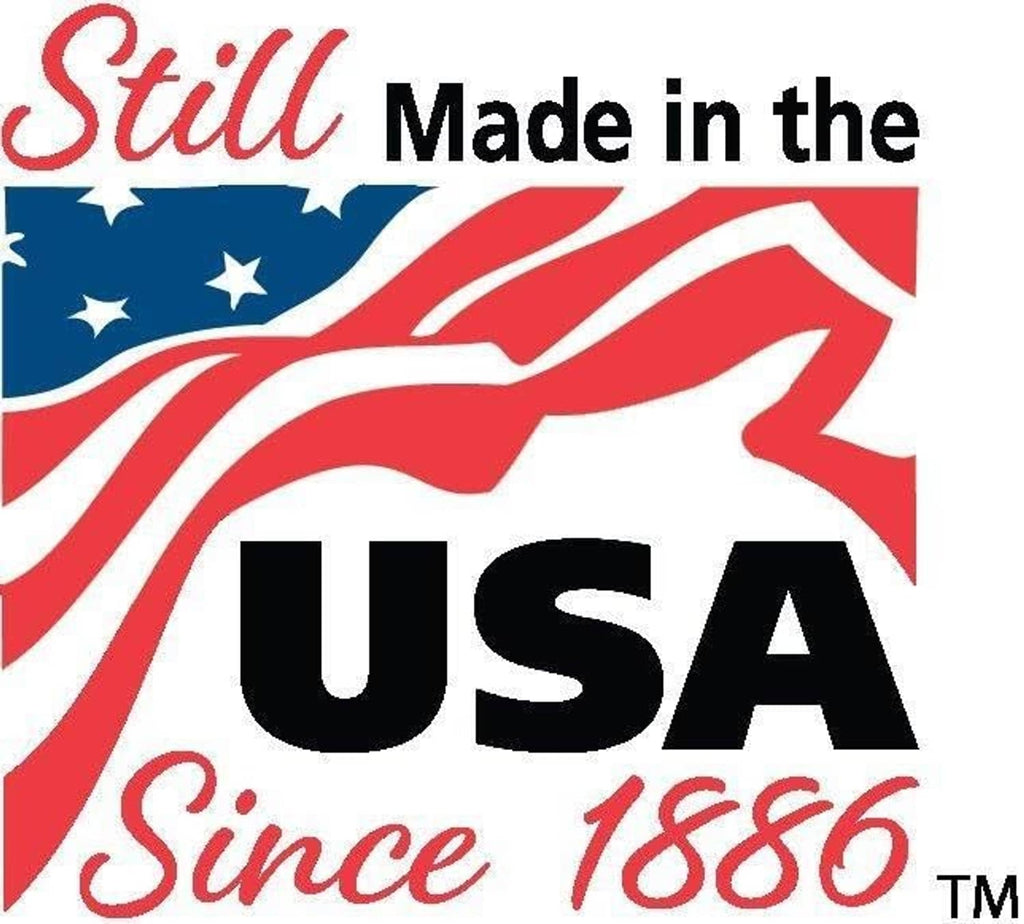 USA made logo stamp with flag and 'Since 1886'