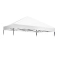 White replacement canopy top cover with crisscross support underside view
