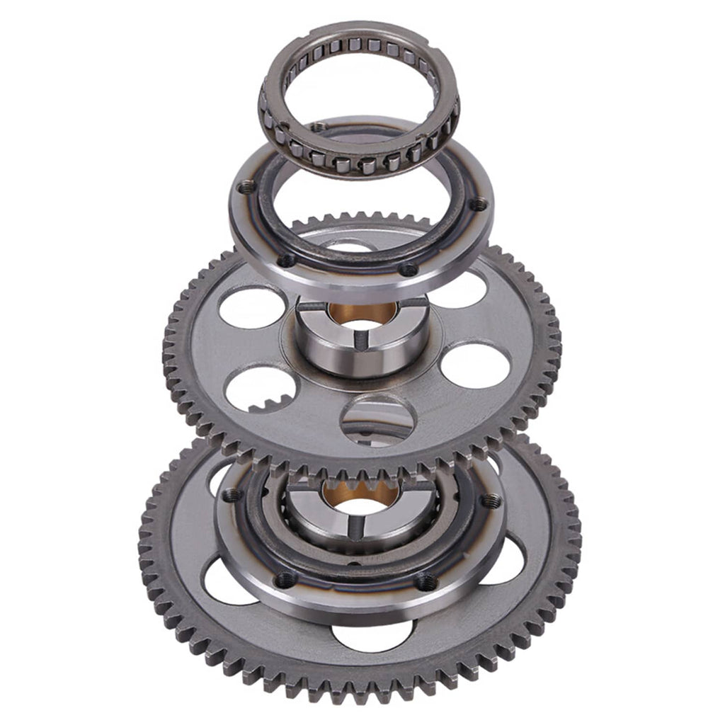 RivetOak Starter Clutch Kit One Way Gear Bearing & Gasket for Yamaha Kodiak 400 450 ATV