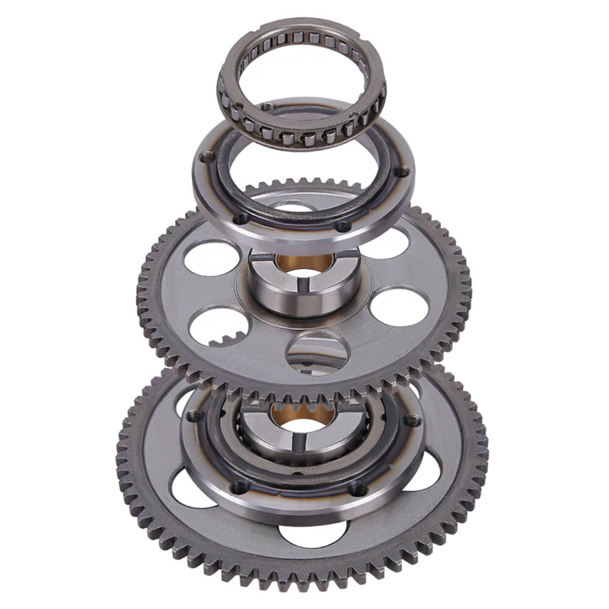 RivetOak Starter Clutch Kit One Way Gear Bearing & Gasket for Yamaha Kodiak 400 450 ATV
