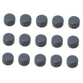 Grey PVC threaded cap plugs, 15-pack set of round adapters with ridged edges