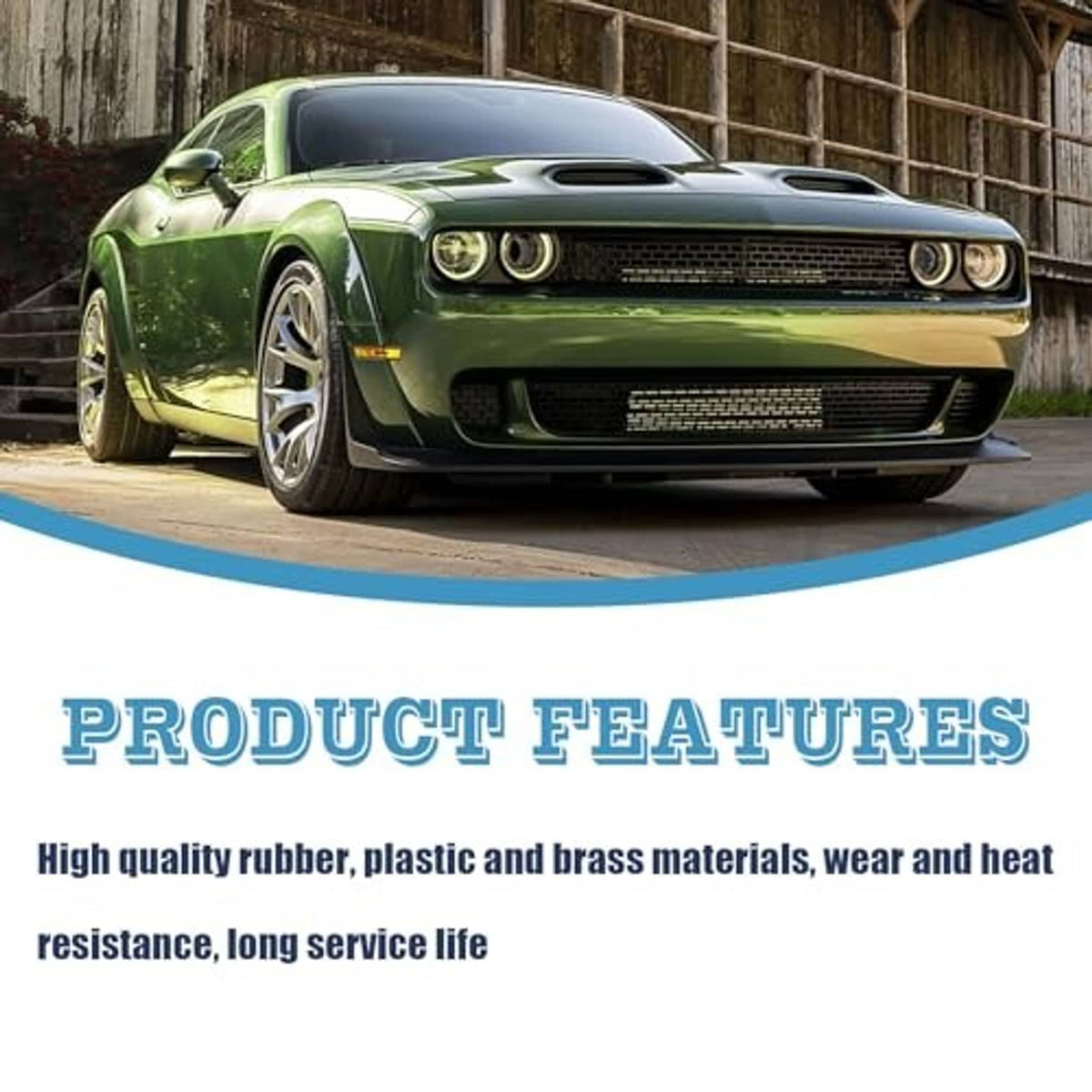 Upper radiator bracket insulators with vehicle front view for fitment