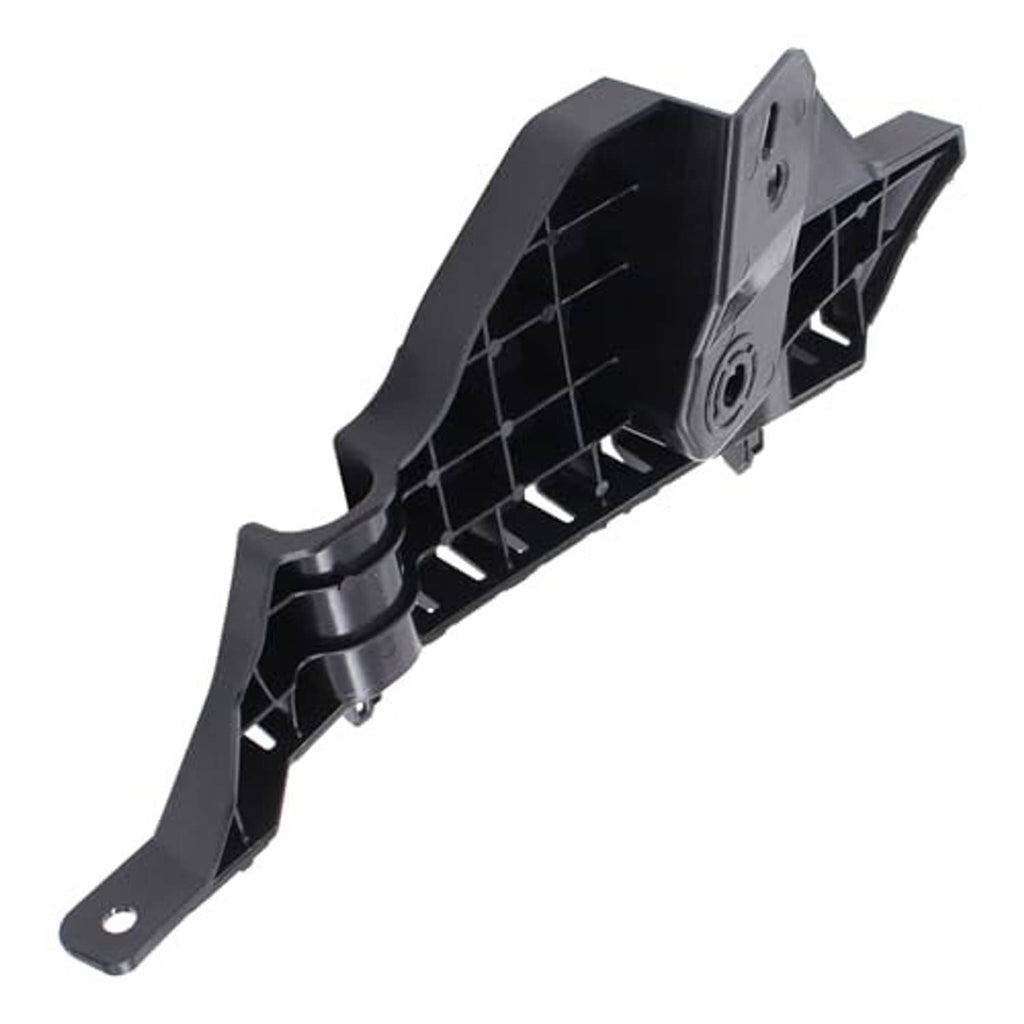 Black front bumper bracket retainer with ribbed grid pattern and mounting stud