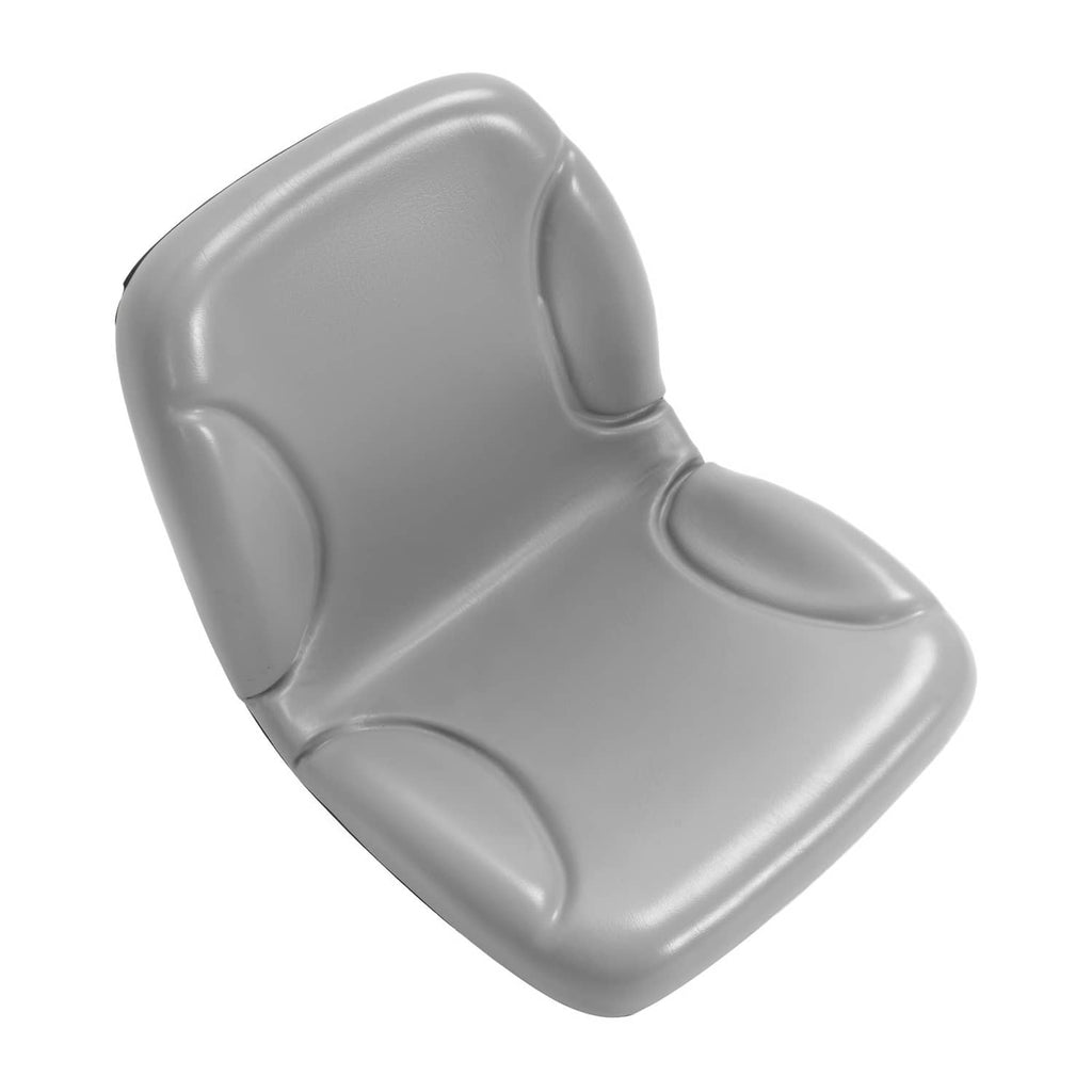 Light gray tractor seat cushion with curved molded contours