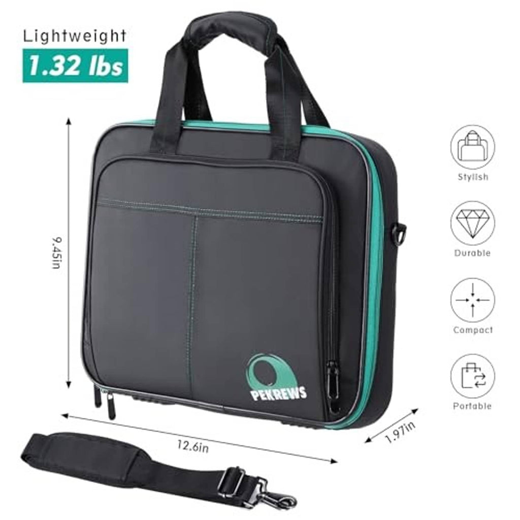 Compact padded billiard ball case with top handle and adjustable shoulder strap