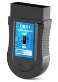 OBD1 diagnostic code reader, black body with blue panel and connector slot visible