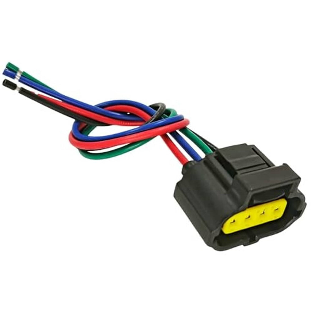 4-way TPS wiring harness pigtail kit with bundled multicolor wires and black connector housing