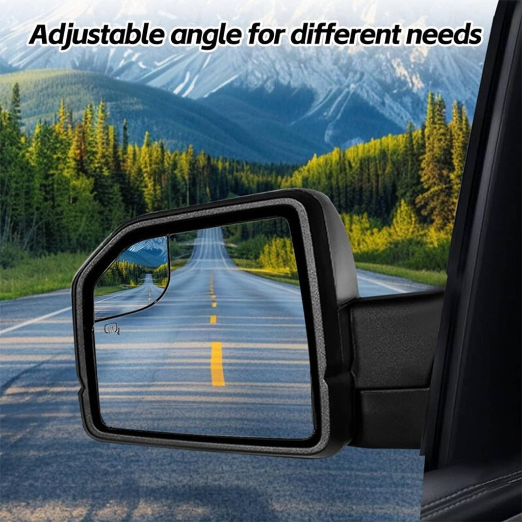 Heated left passenger side mirror with adjustable angle, 6-pin for Ford F-150