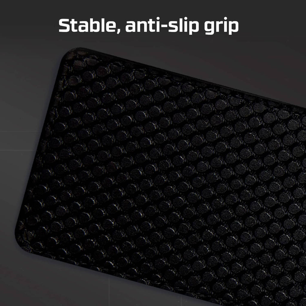 HyperX black wrist rest with textured anti-slip grip underside
