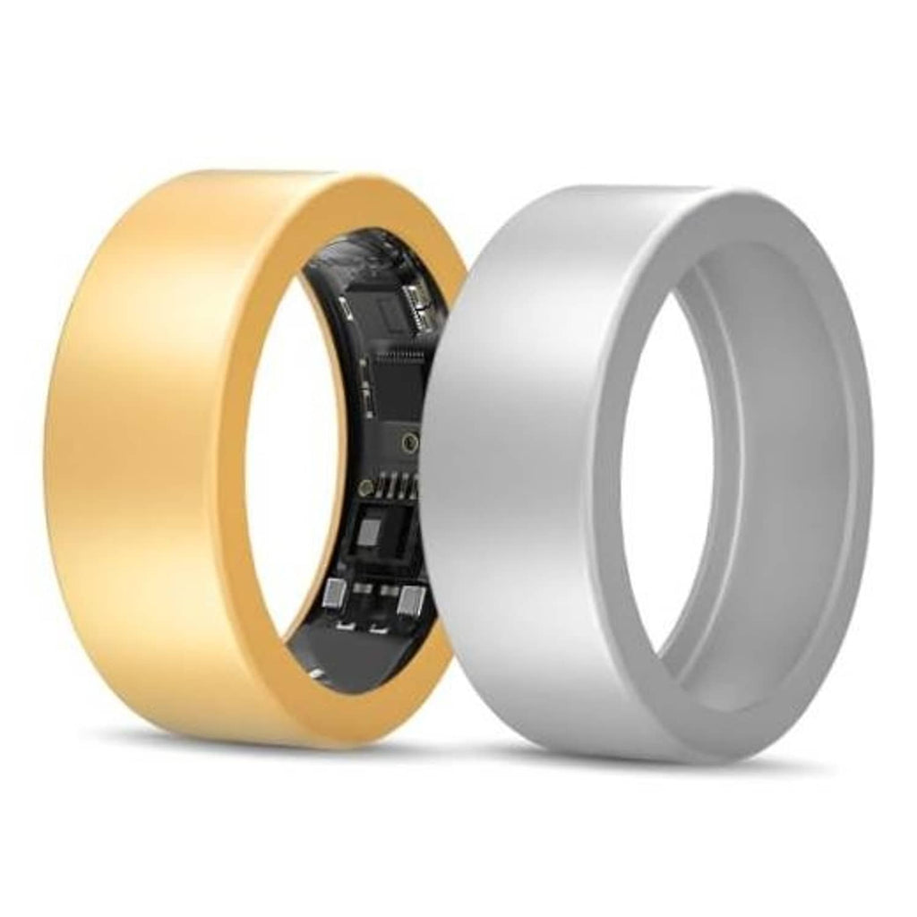 Silicone ring protector set, gold and silver sleeves for RingConn device