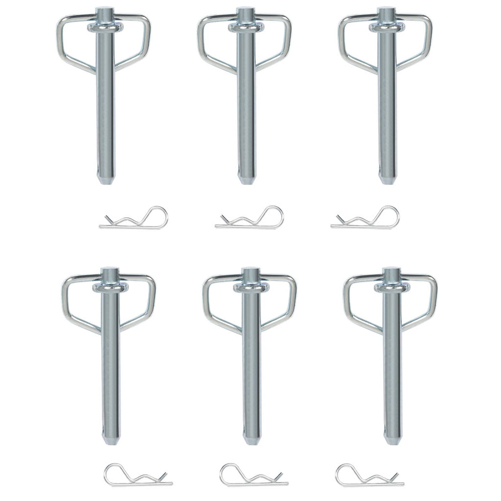 Steel D-ring pins and U-shaped D-rings with small retaining clips
