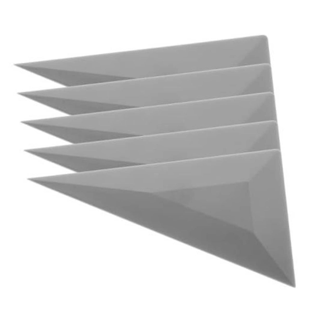 Triangle window tint squeegee card scraper, gray, flat edge for applying film