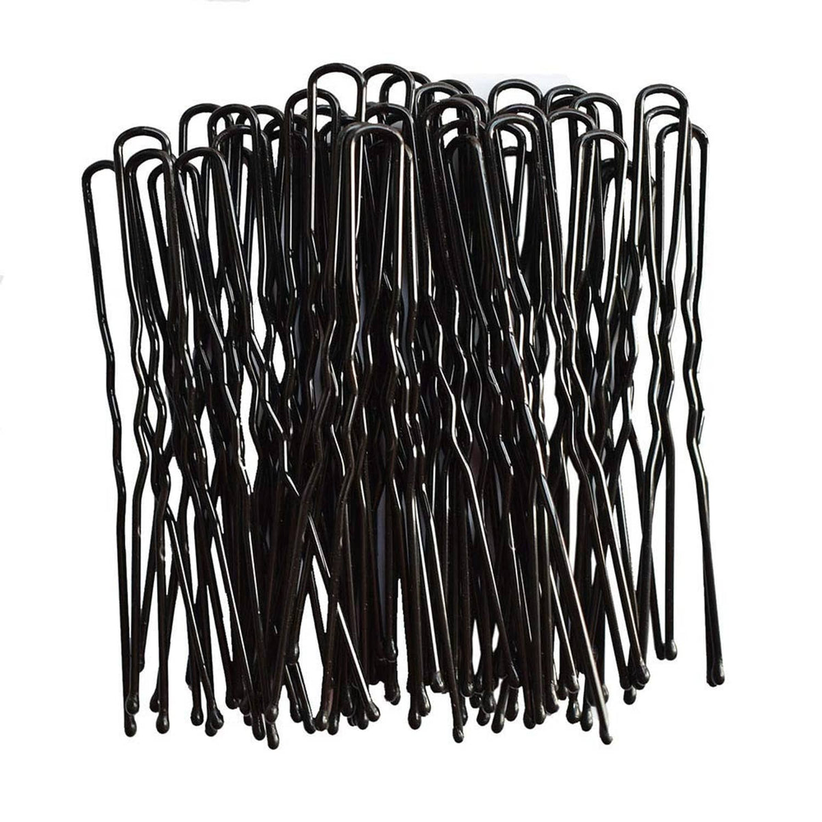 Bulk bunch of black U-shaped hair pins for buns and updos
