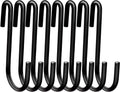 Pack of black heavy-duty S hooks for kitchen organization, 24 count
