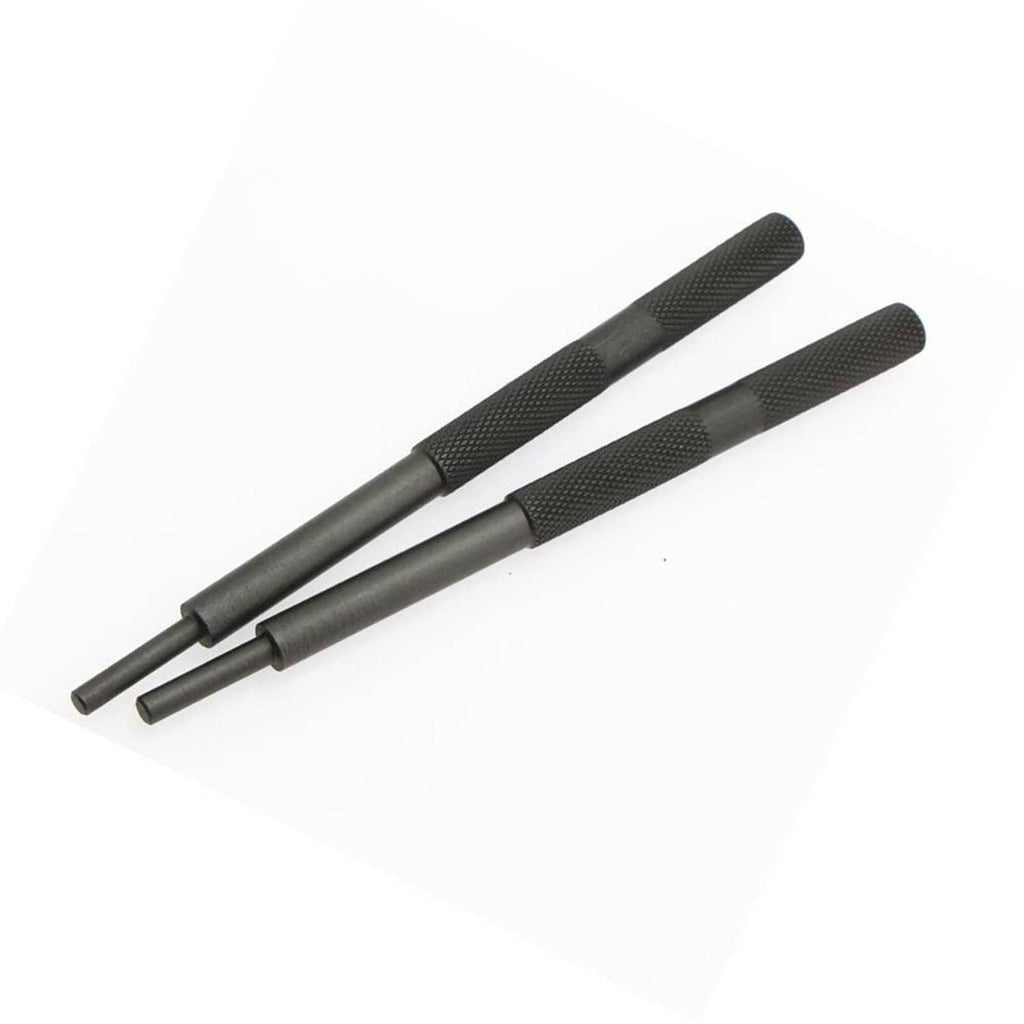 2-piece engine valve guide remover tools with textured grips and dark metal shafts