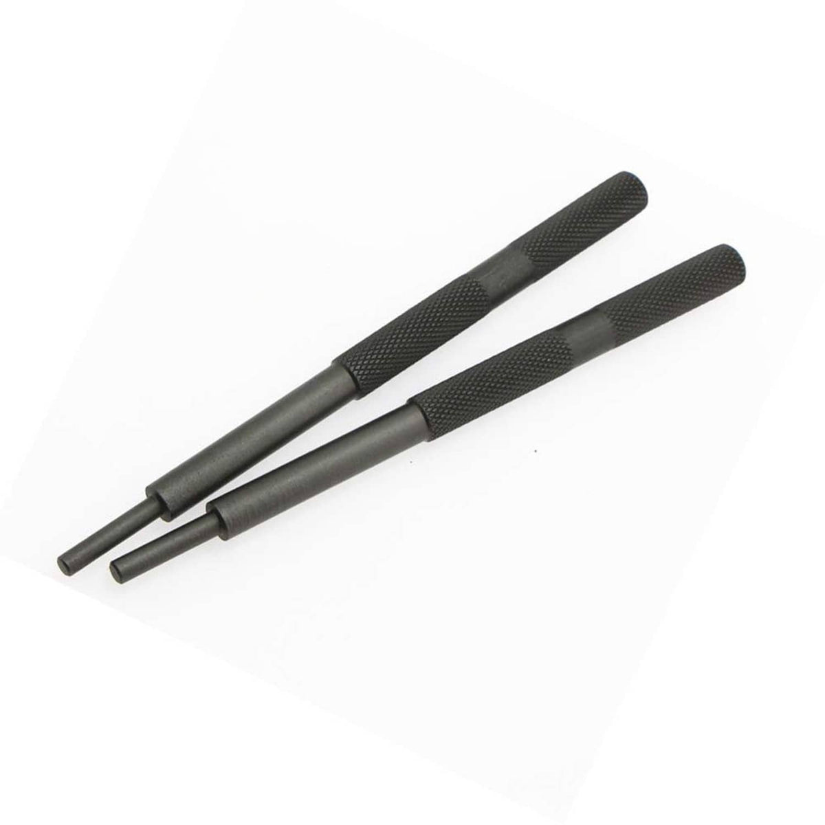 2-piece engine valve guide remover tools with textured grips and dark metal shafts