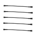PC fan extension cables, black 12 in, 5-pack, 3-pin/4-pin keyed connectors