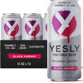 Functional water can pack in Black Cherry, zero sugar, electrolytes and vitamins, 12-pack