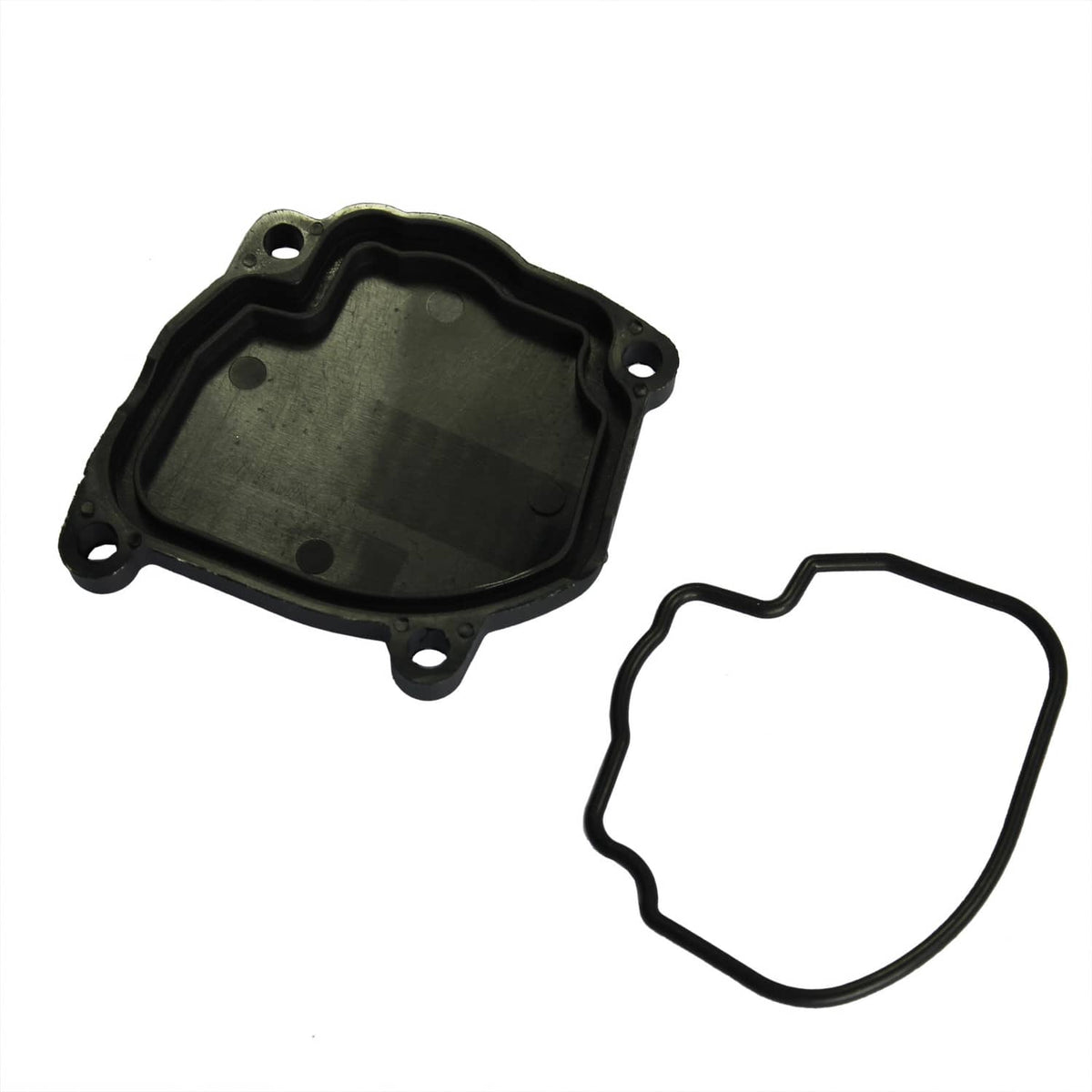 Carburetor intake gasket plate with matching rubber gasket
