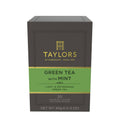 Taylors green tea with mint tea box with 20 individually wrapped tag bags