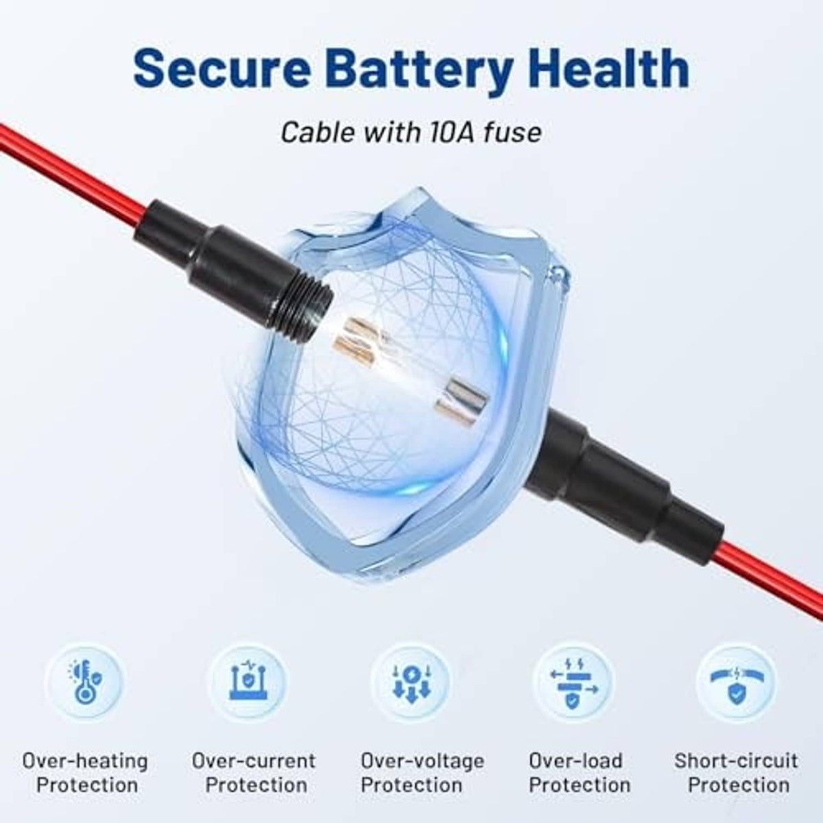 Rocker switch USB PD/QC3.0 insert with red wire cable and overcurrent protection