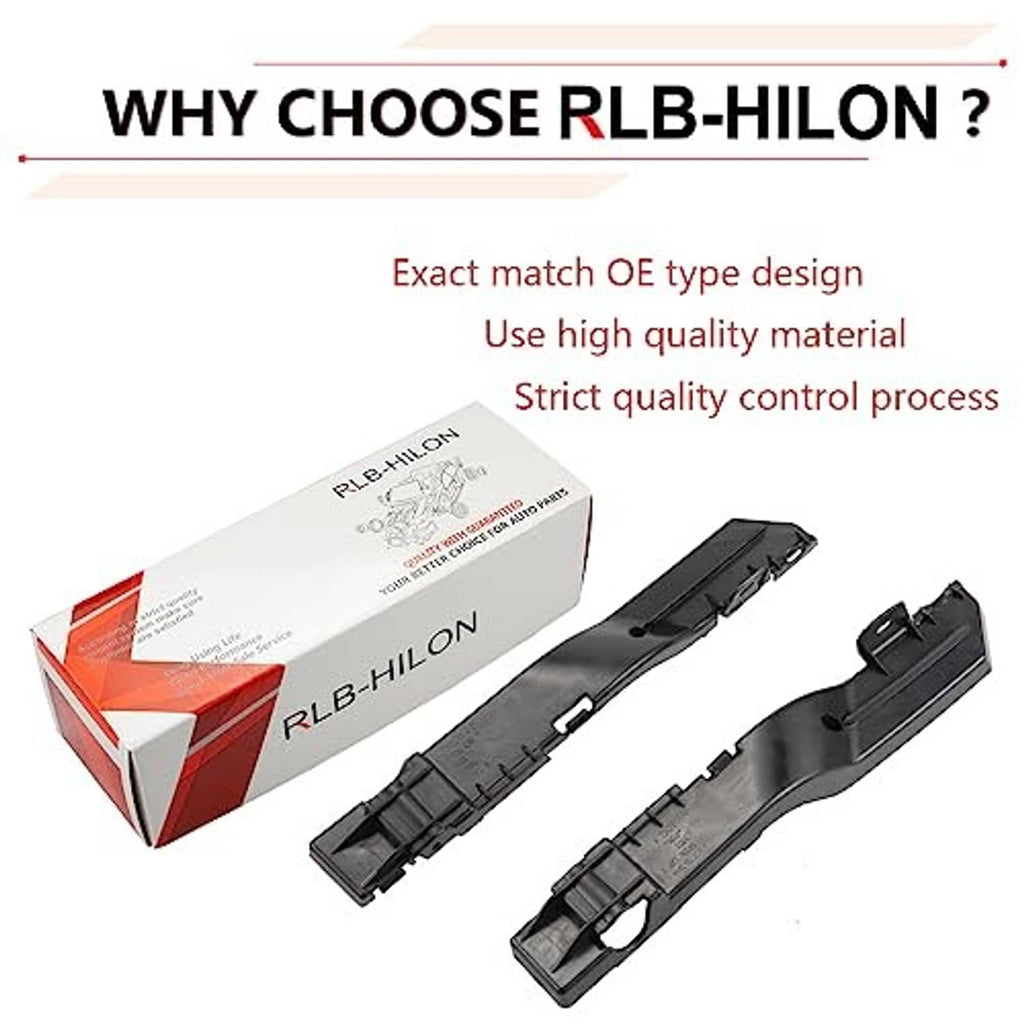 Front bumper bracket set in black with retail box and labeled packaging