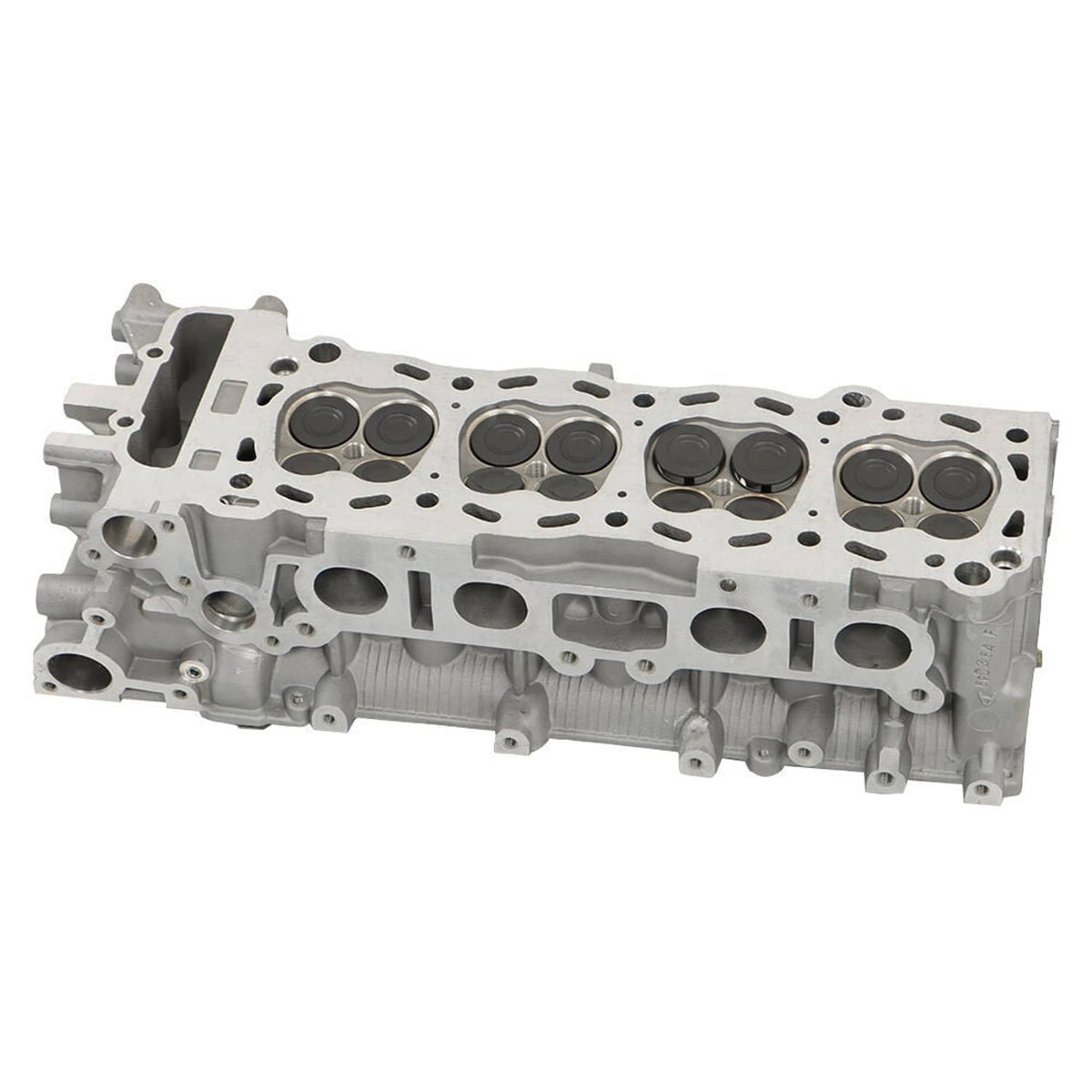 Aluminum cylinder head with valve openings and combustion chamber ports