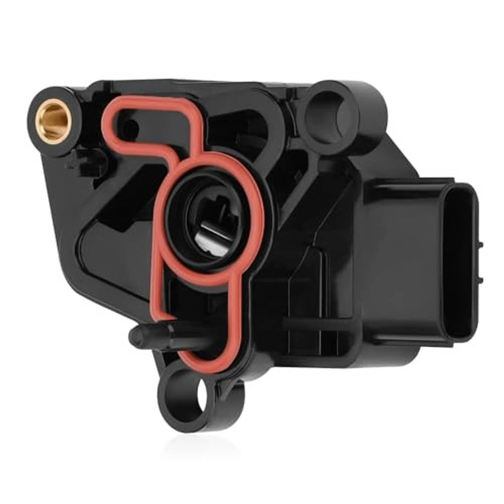 Throttle position sensor, black housing with red gasket outline and side mounting tab