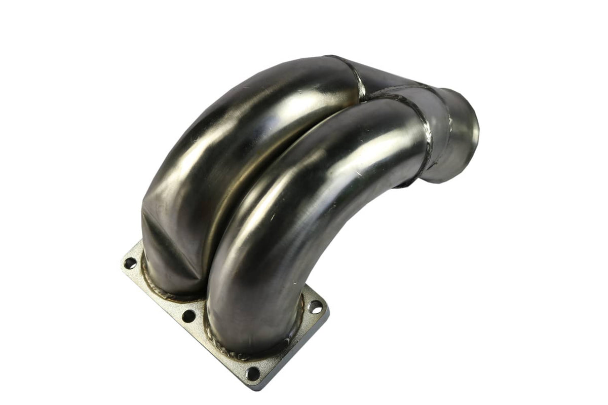 Stainless steel intake manifold with square flange mounting base