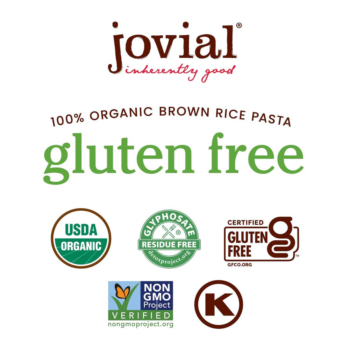 Gluten-free lasagna noodles label with USDA organic and gluten-free badges
