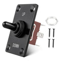 Heavy-duty 3-pin marine toggle switch with black lever and UP/DOWN markings
