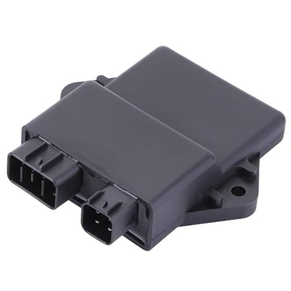 Dark gray CDI ignition box angled view with two multi-pin connectors