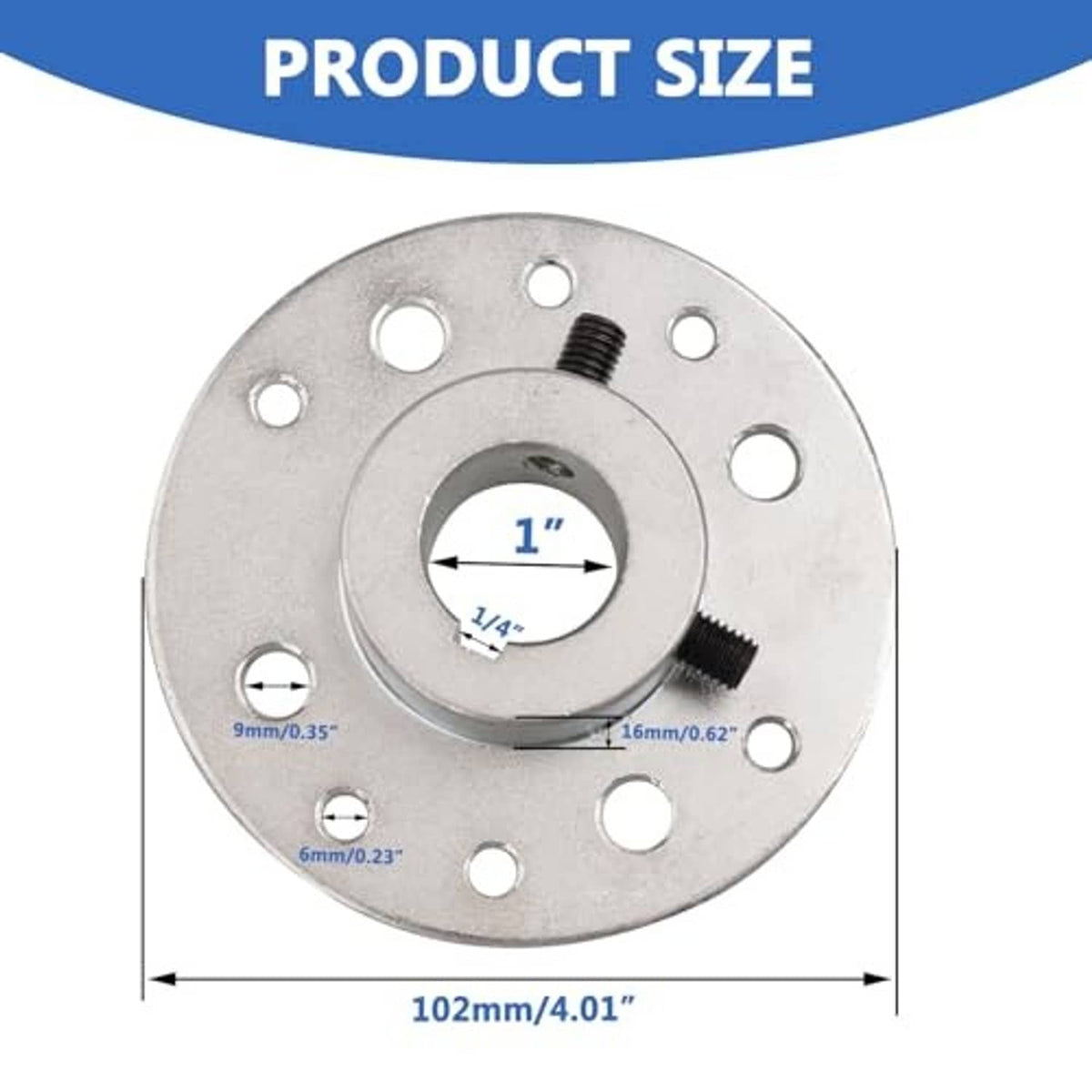 Rear steel sprocket with 1-inch bore and 8-hole mounting pattern