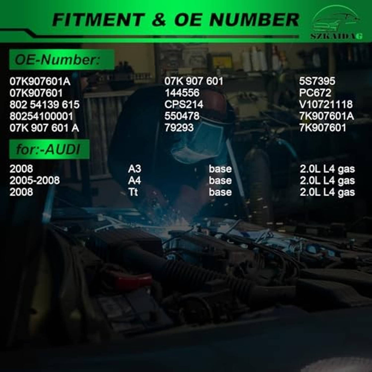 Camshaft position sensor OE number fitment information graphic
