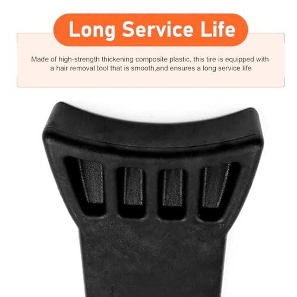 Black tire bead pressing clamp tool head with grooved grip pads