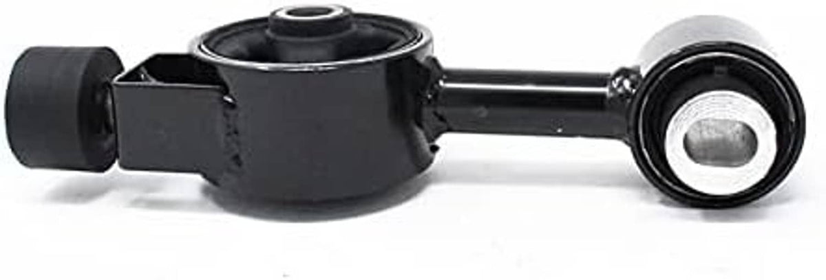 Engine torque strut mount with black housing and metal bushing ends