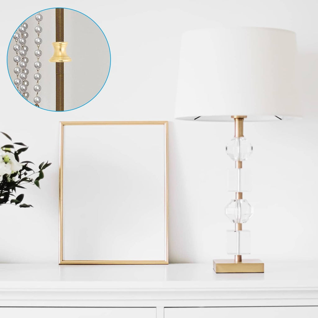 PATIKIL brass lamp finial neck on decorative table lamp, warm gold