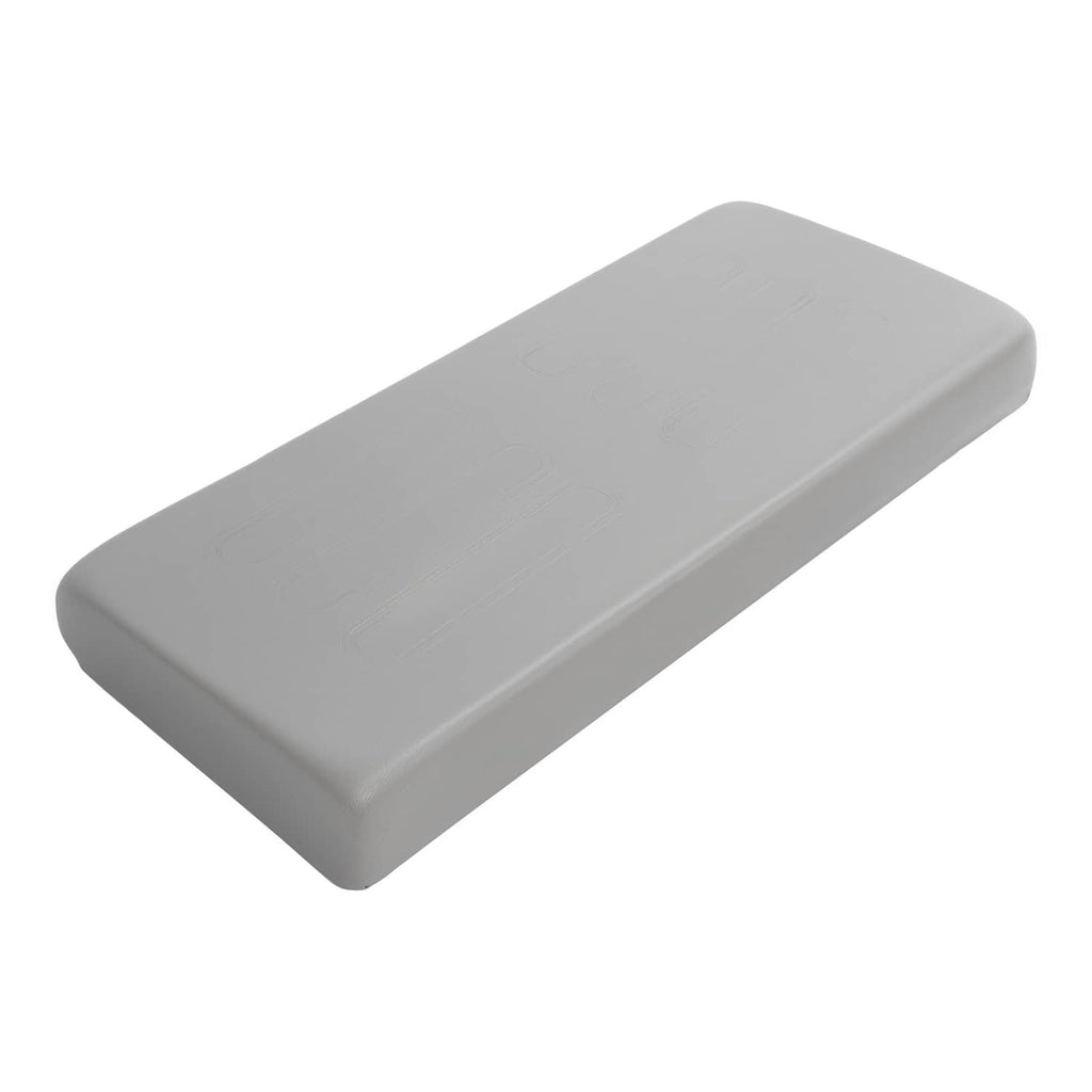 Gray front seat bottom cushion for golf cart, contoured seat pad