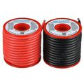 12 gauge silicone wire spool set with red and black wire, 25 ft each