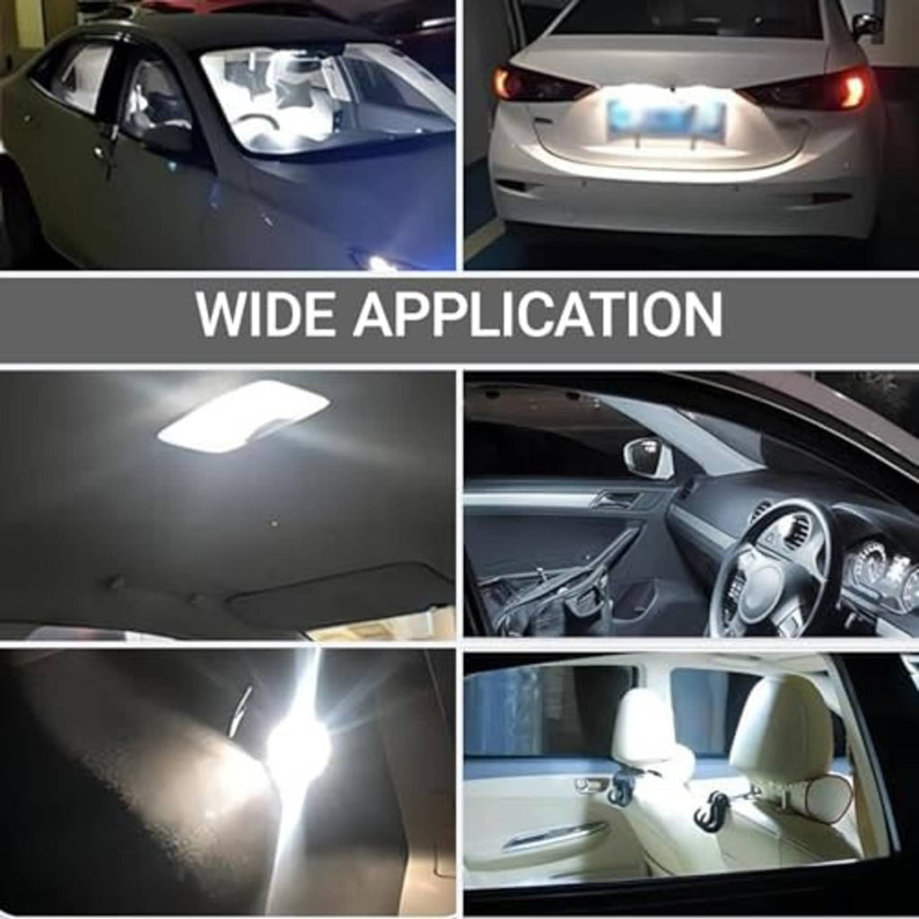 T5 white wedge bulbs shining for car lighting applications, bright white output