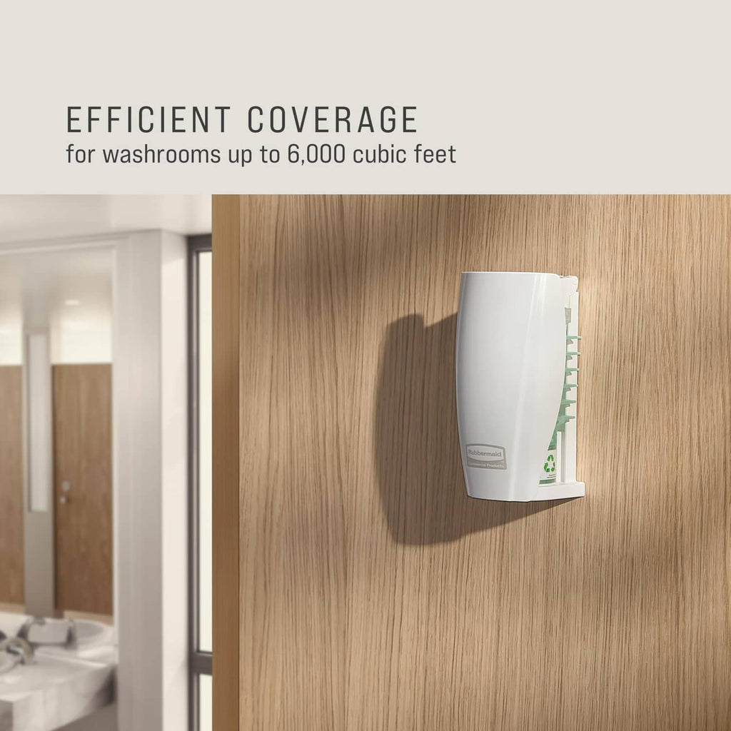 Air freshener refill cup mounted in a wall dispenser